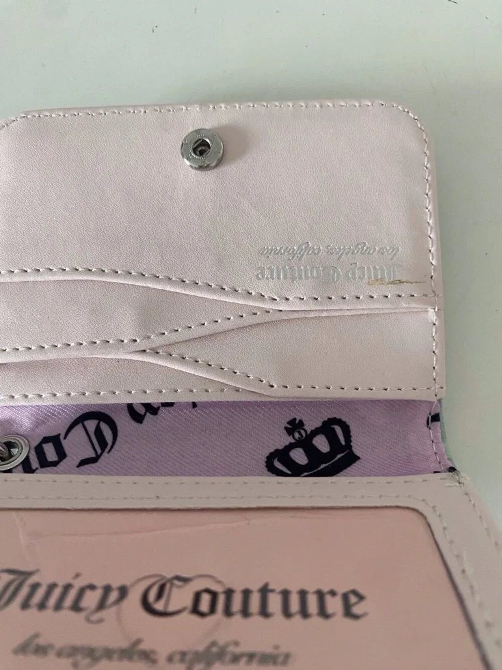 Juicy Couture The Bubble Pop Dual Sided Card Case In Frosty Green W/Charm NEW
